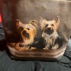Yorkie Dog Print purse